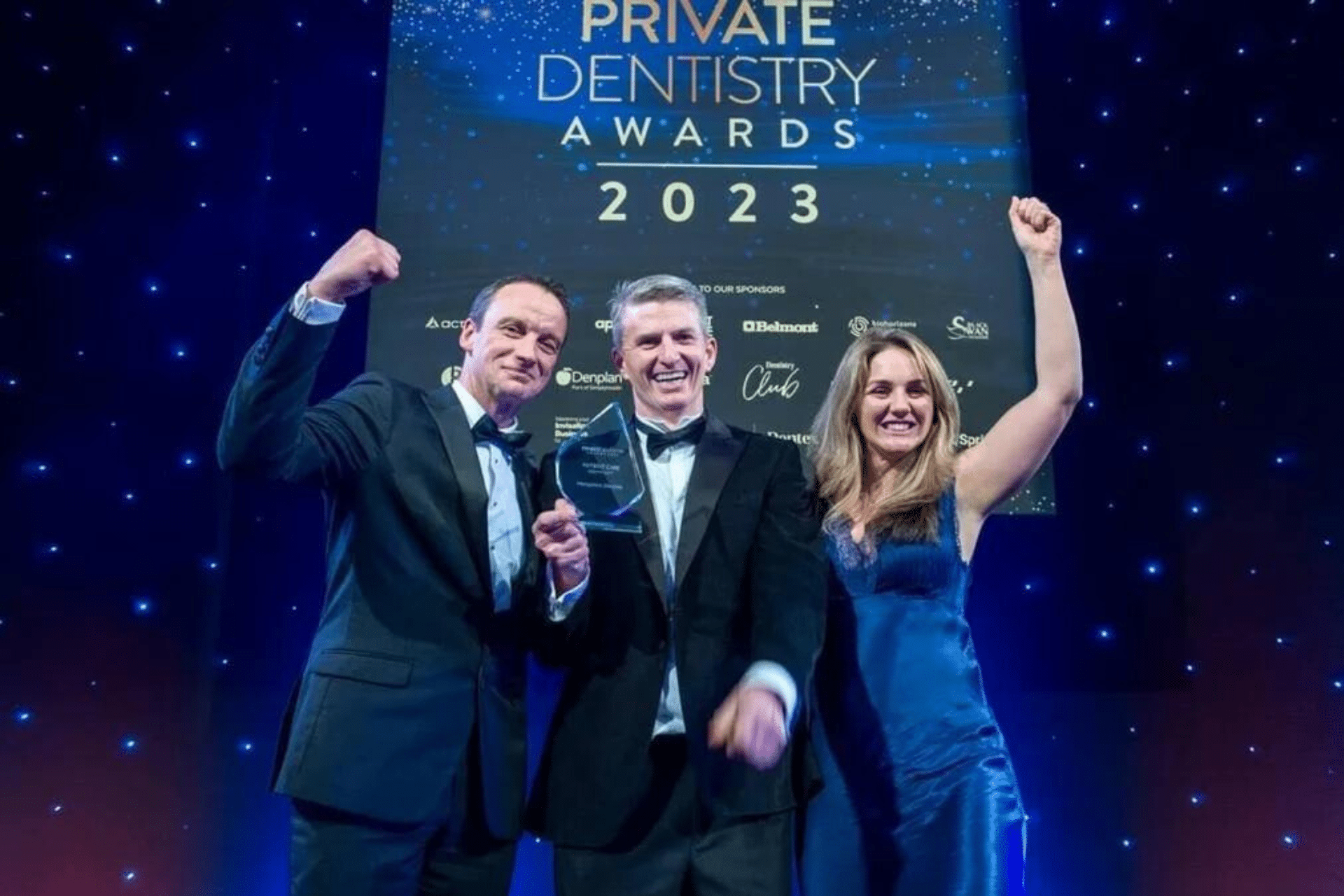 Home - Hampshire Dentists Pain Free Dentist in Southampton Dr Robin Hanna and Jill Hanna accepting Private Dentistry Award in 2023 for Patient Care south east